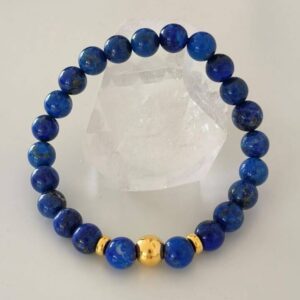 armband lapislazuli und silber vergoldet